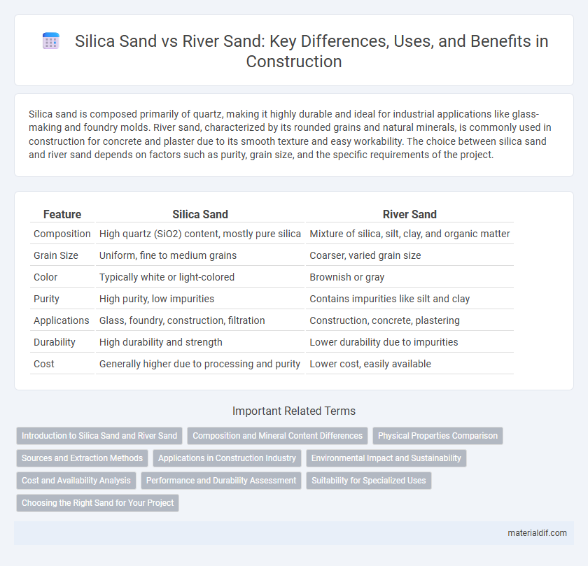 Silica Sand vs River Sand: Key Differences, Uses, and Benefits in Construction