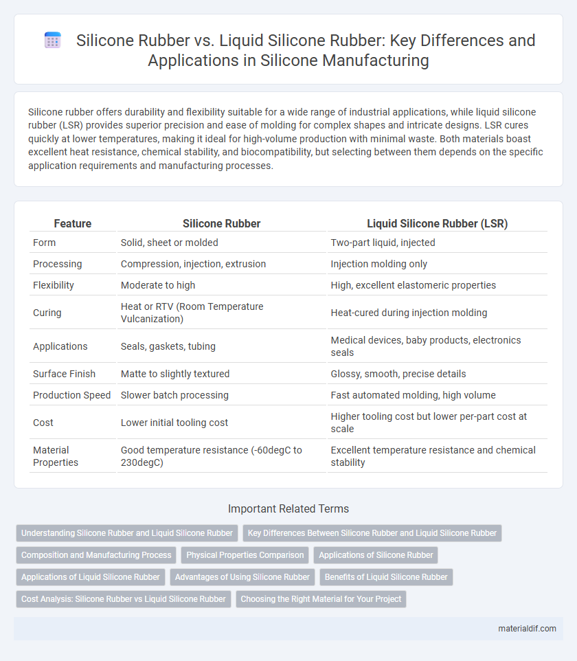 Silicone Rubber vs. Liquid Silicone Rubber: Key Differences and Applications in Silicone Manufacturing