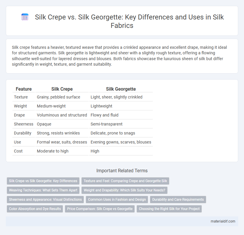Silk Crepe vs. Silk Georgette: Key Differences and Uses in Silk Fabrics