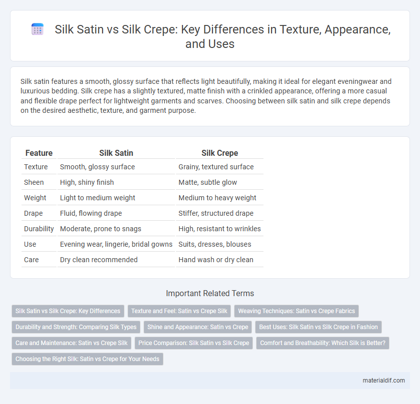 Silk Satin vs Silk Crepe: Key Differences in Texture, Appearance, and Uses
