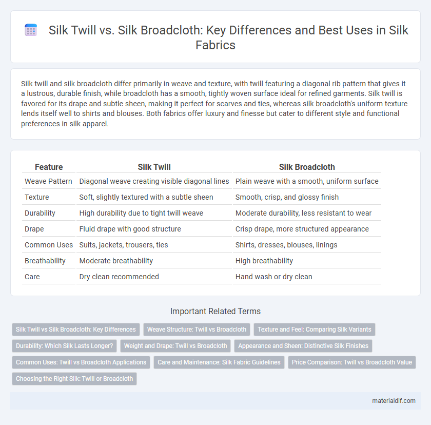 Silk Twill vs. Silk Broadcloth: Key Differences and Best Uses in Silk Fabrics