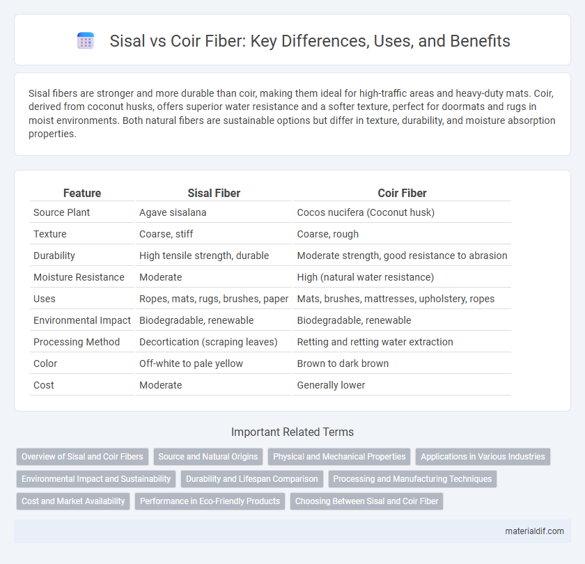 Sisal vs Coir Fiber: Key Differences, Uses, and Benefits