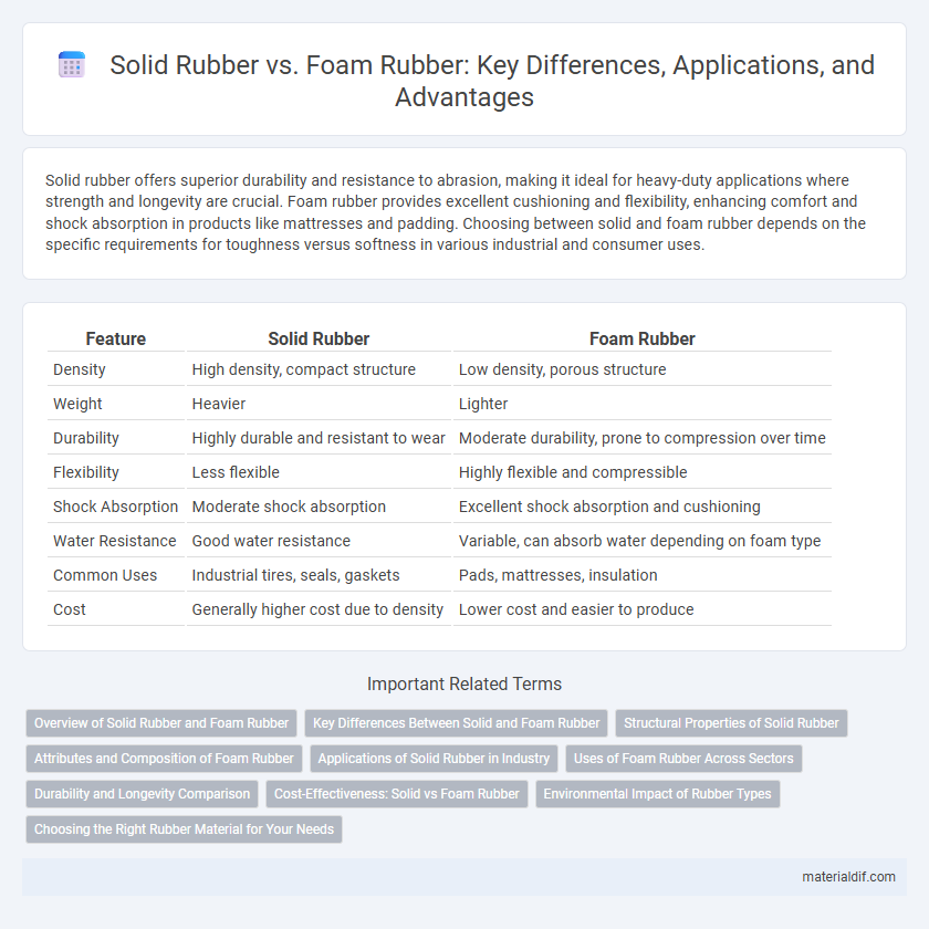 Solid Rubber vs. Foam Rubber: Key Differences, Applications, and Advantages