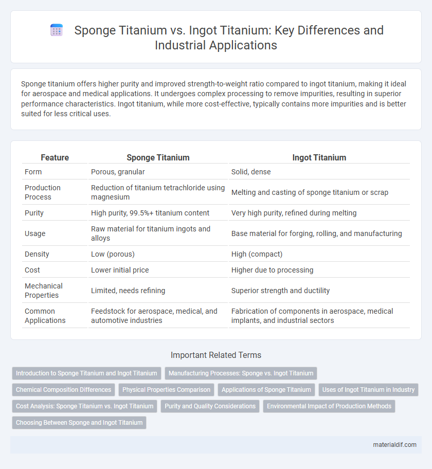 Sponge Titanium vs. Ingot Titanium: Key Differences and Industrial Applications