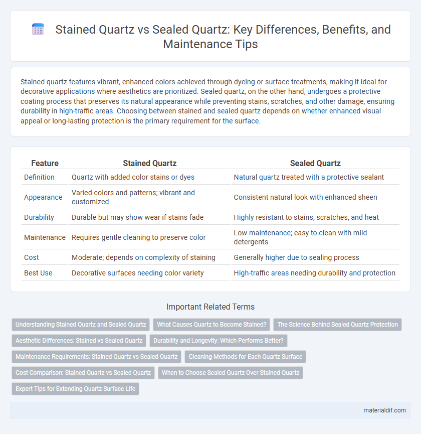 Stained Quartz vs Sealed Quartz: Key Differences, Benefits, and Maintenance Tips