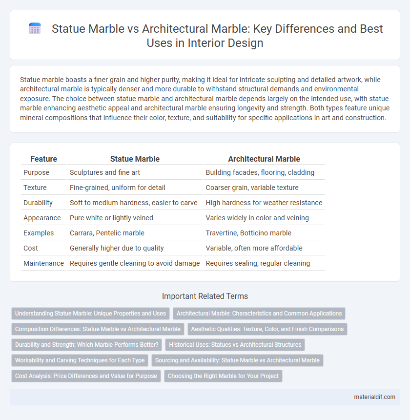 Statue Marble vs Architectural Marble: Key Differences and Best Uses in Interior Design