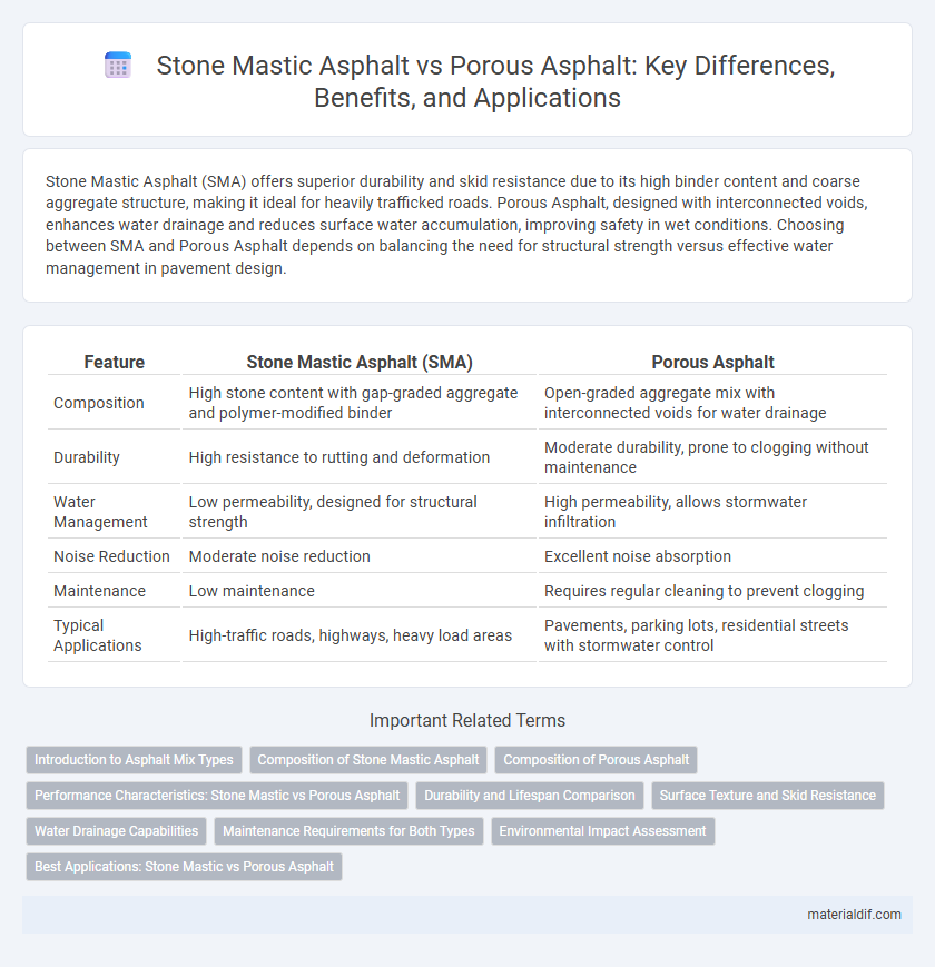 Stone Mastic Asphalt vs Porous Asphalt: Key Differences, Benefits, and Applications