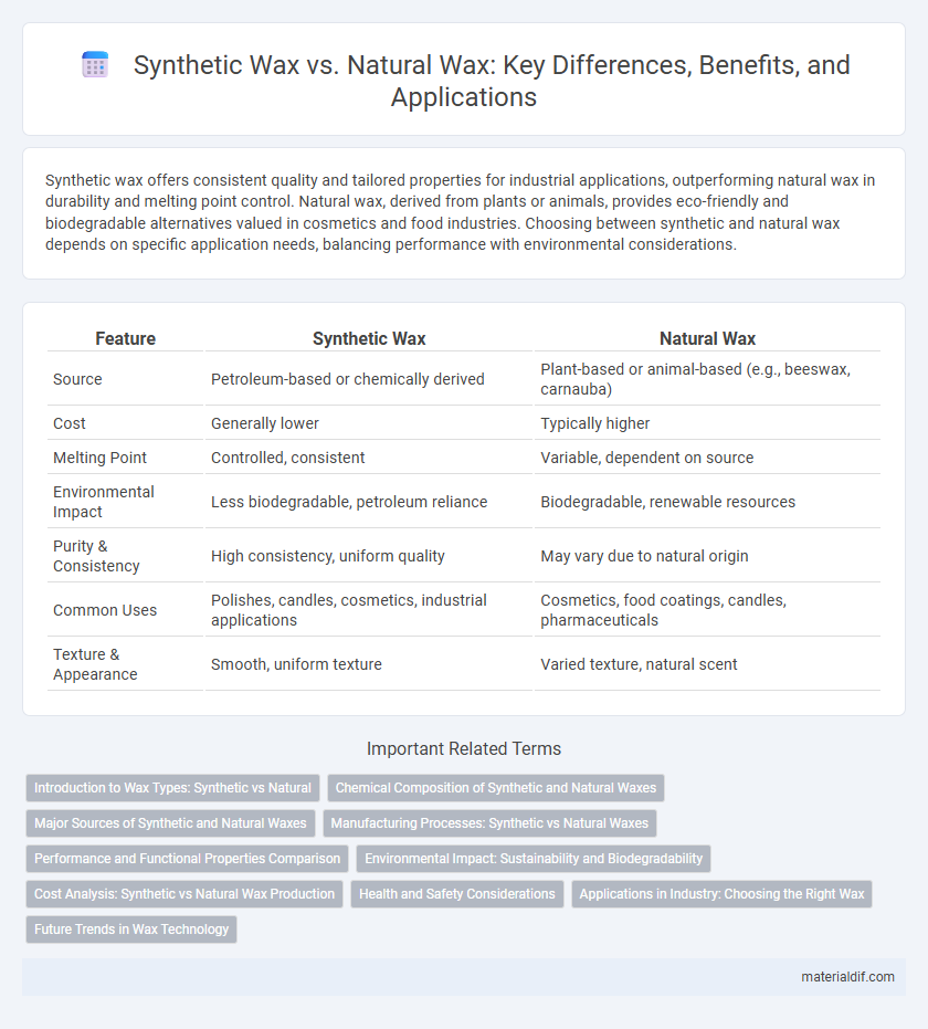Synthetic Wax vs. Natural Wax: Key Differences, Benefits, and Applications