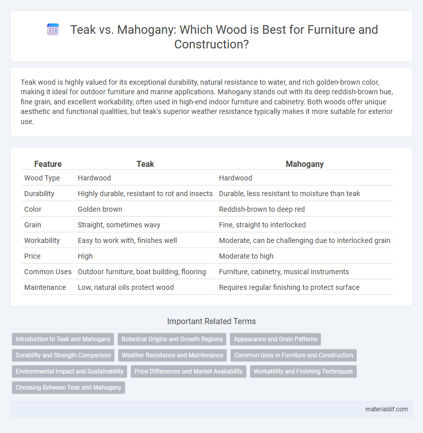 Teak vs. Mahogany: Which Wood is Best for Furniture and Construction?