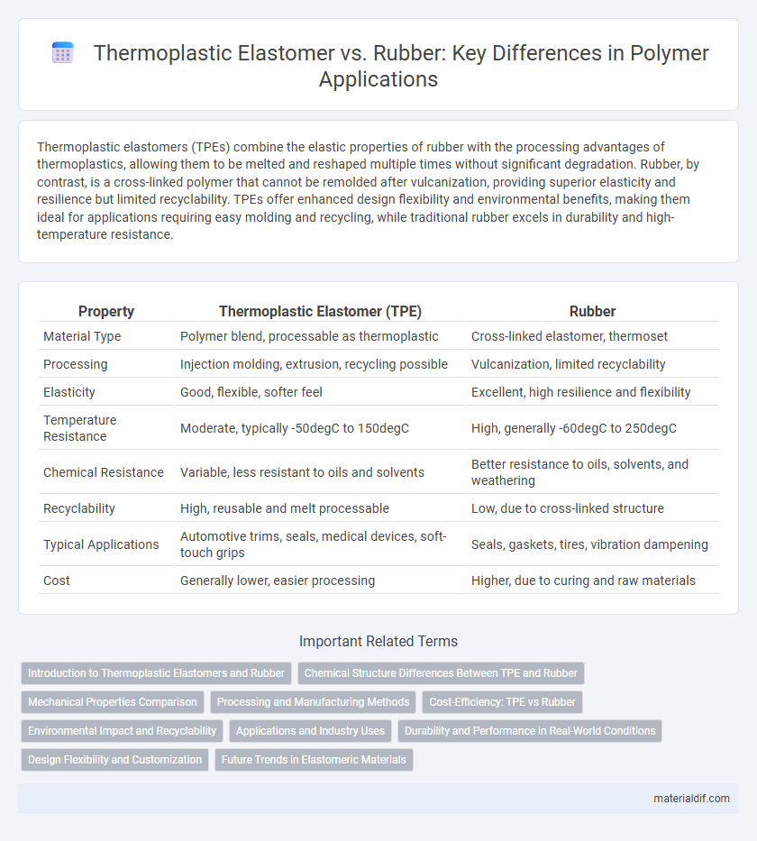Thermoplastic Elastomer vs. Rubber: Key Differences in Polymer Applications