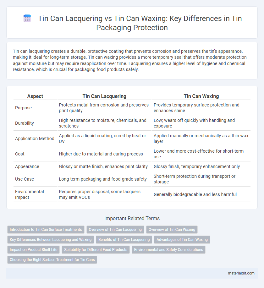 Tin Can Lacquering vs Tin Can Waxing: Key Differences in Tin Packaging Protection