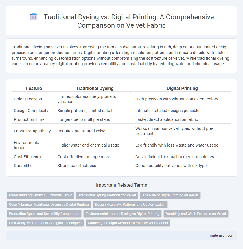 Traditional Dyeing vs. Digital Printing: A Comprehensive Comparison on Velvet Fabric