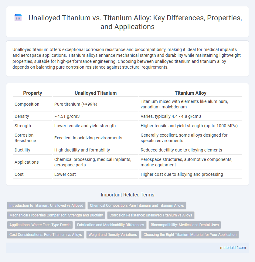 Unalloyed Titanium vs. Titanium Alloy: Key Differences, Properties, and Applications