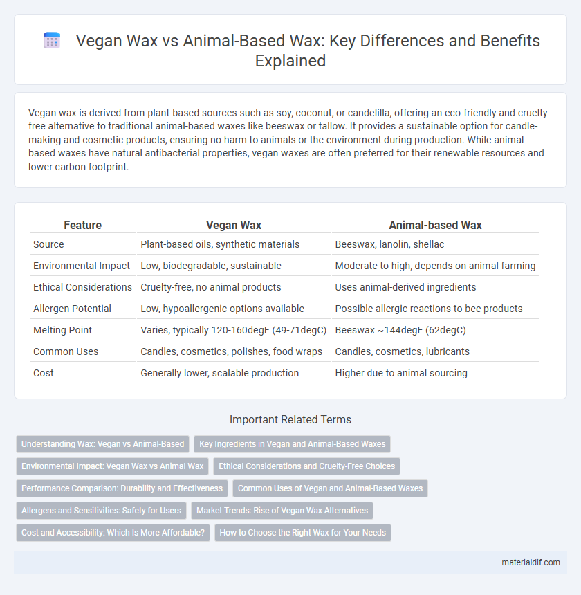 Vegan Wax vs Animal-Based Wax: Key Differences and Benefits Explained