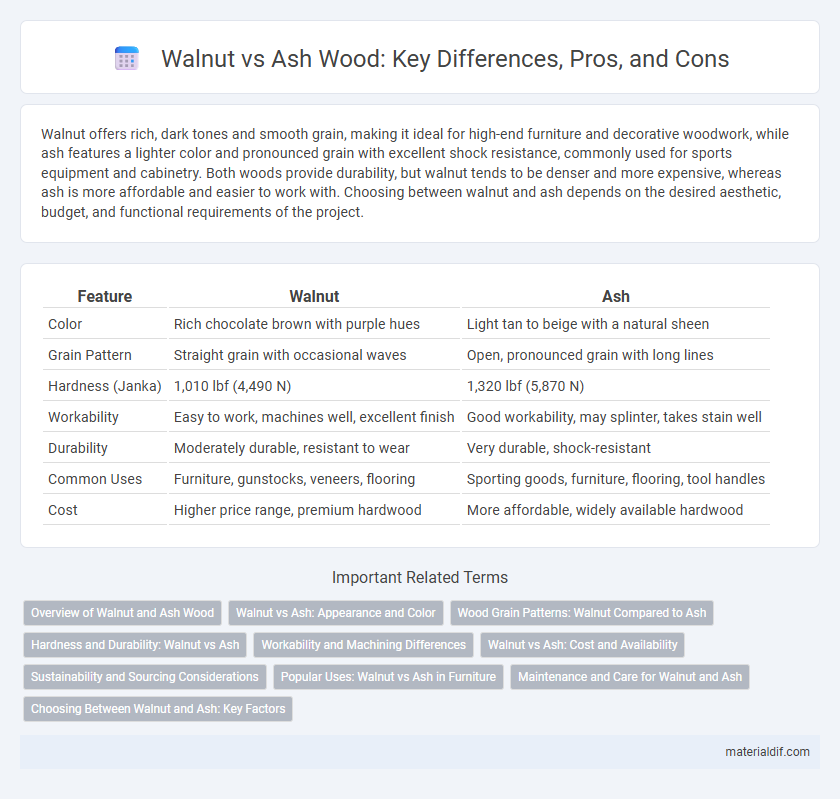 Walnut vs Ash Wood: Key Differences, Pros, and Cons