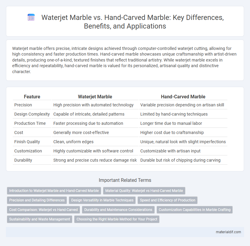 Waterjet Marble vs. Hand-Carved Marble: Key Differences, Benefits, and Applications