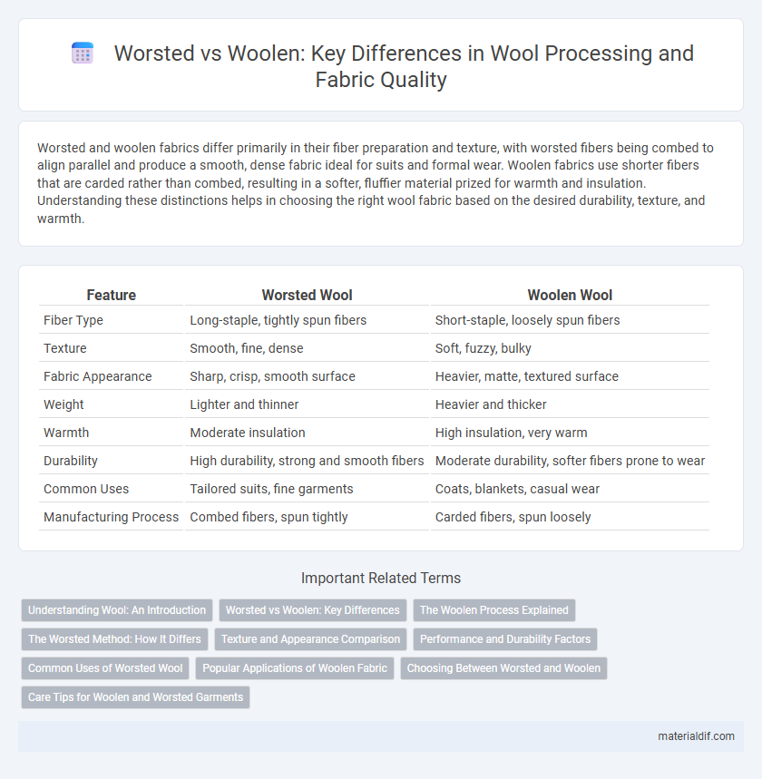 Worsted vs Woolen: Key Differences in Wool Processing and Fabric Quality