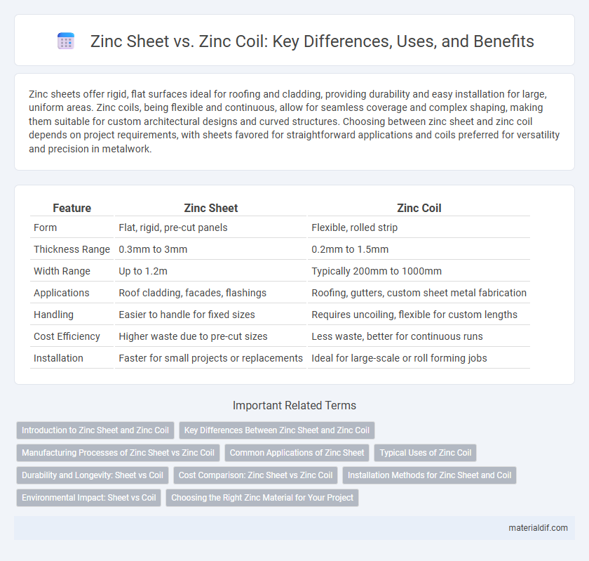 Zinc Sheet vs. Zinc Coil: Key Differences, Uses, and Benefits