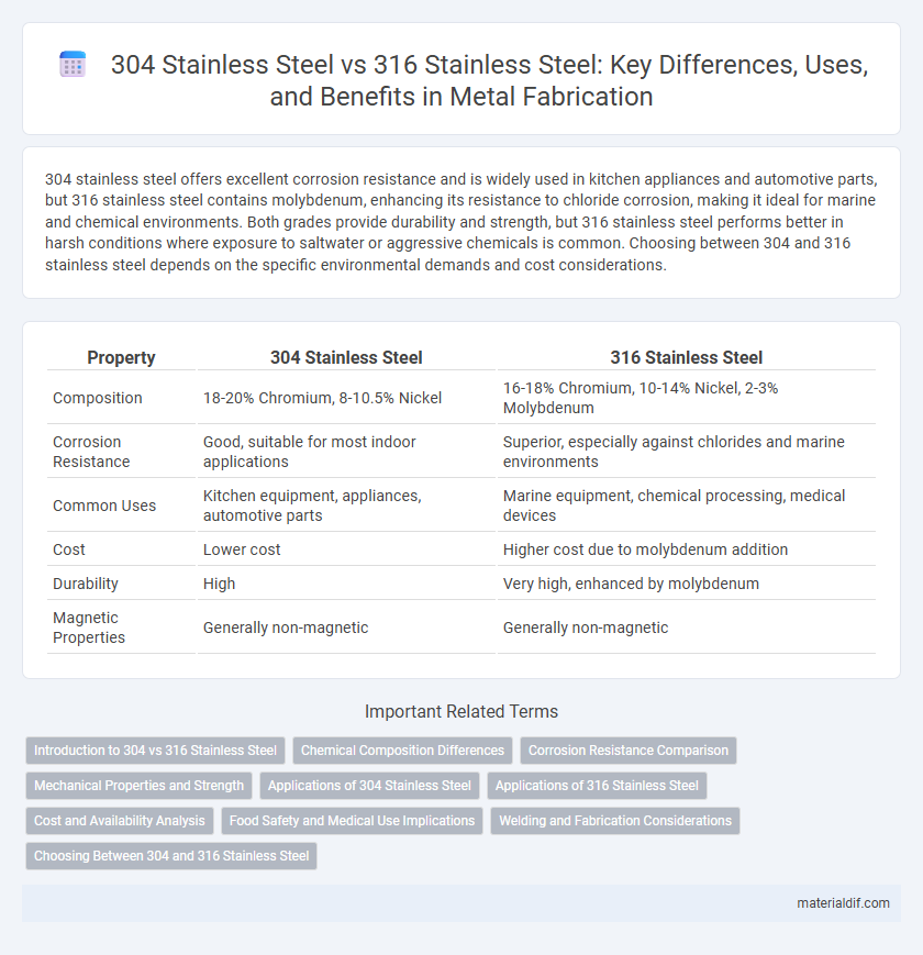 304 Stainless Steel vs 316 Stainless Steel: Key Differences, Uses, and Benefits in Metal Fabrication