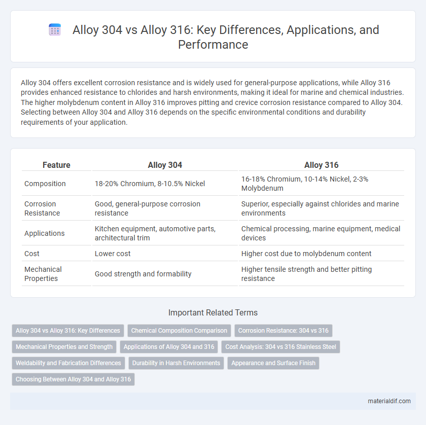 Alloy 304 vs Alloy 316: Key Differences, Applications, and Performance