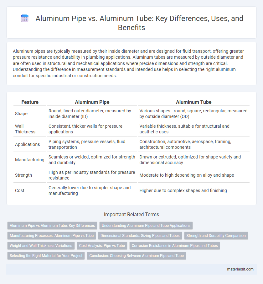 Aluminum Pipe vs. Aluminum Tube: Key Differences, Uses, and Benefits