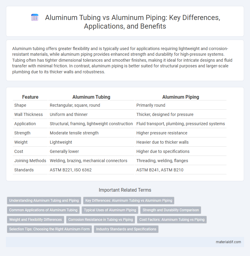 Aluminum Tubing vs Aluminum Piping: Key Differences, Applications, and Benefits