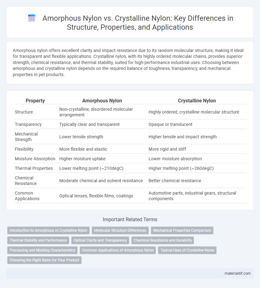Amorphous Nylon vs. Crystalline Nylon: Key Differences in Structure, Properties, and Applications