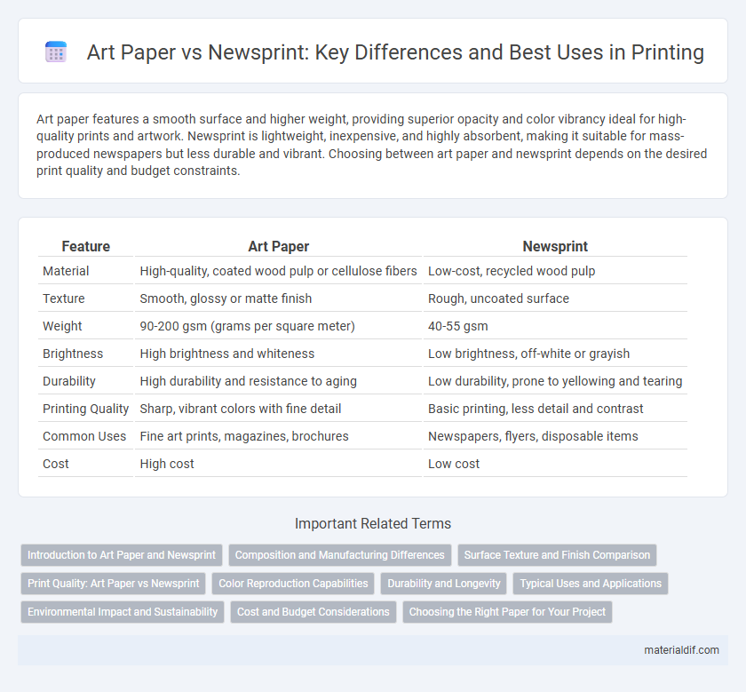 Art Paper vs Newsprint: Key Differences and Best Uses in Printing