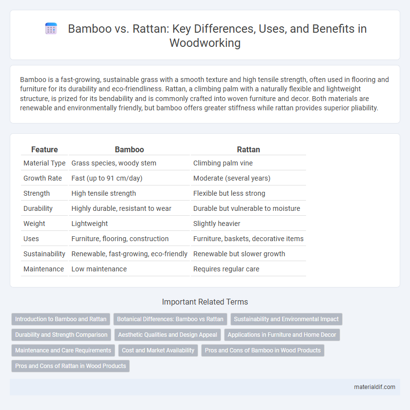 Bamboo vs. Rattan: Key Differences, Uses, and Benefits in Woodworking
