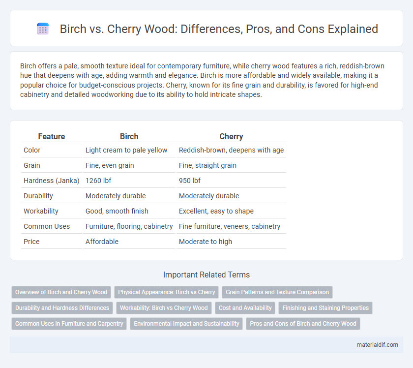 Birch vs. Cherry Wood: Differences, Pros, and Cons Explained