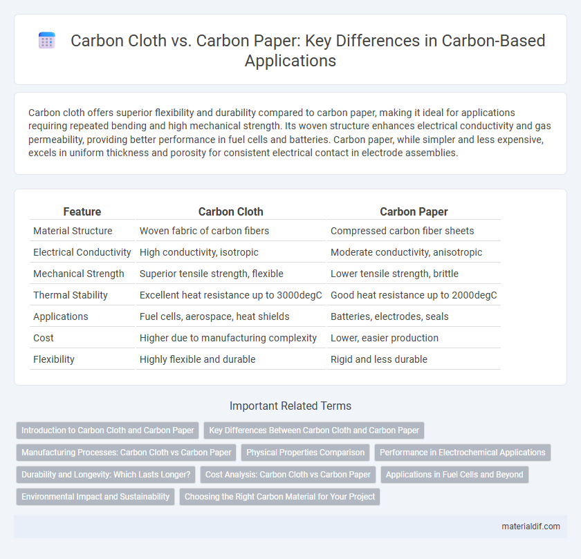 Carbon Cloth vs. Carbon Paper: Key Differences in Carbon-Based Applications