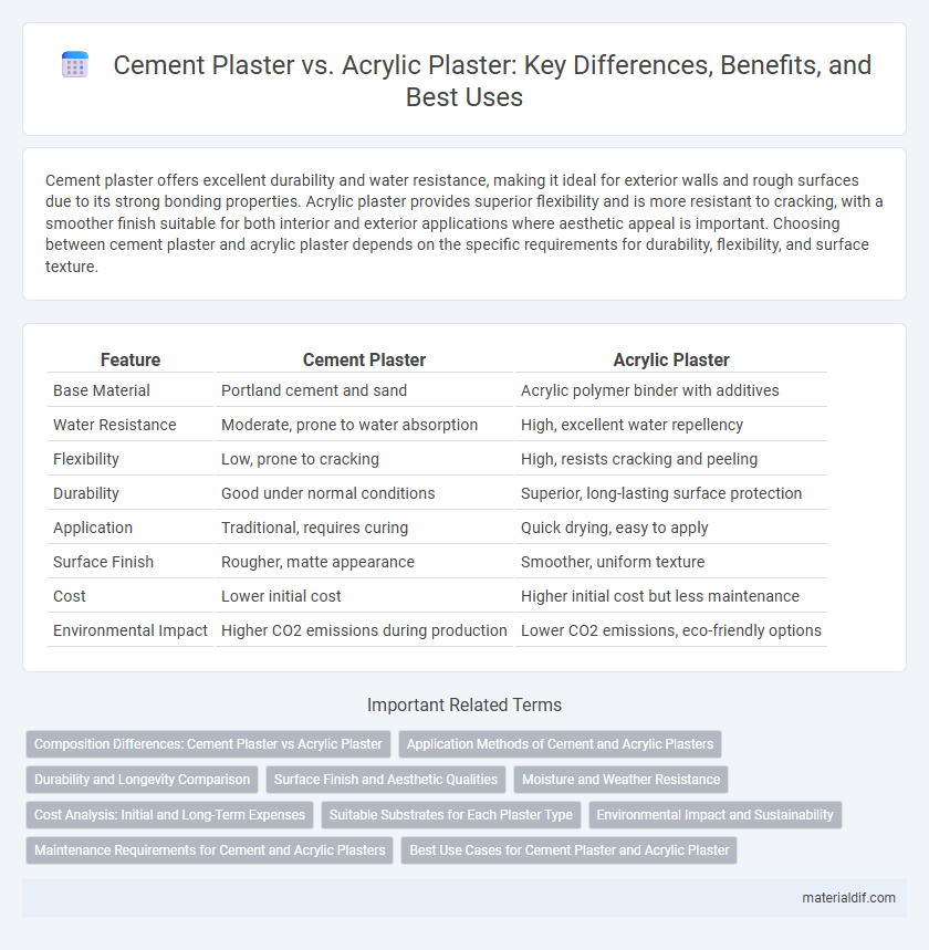 Cement Plaster vs. Acrylic Plaster: Key Differences, Benefits, and Best Uses