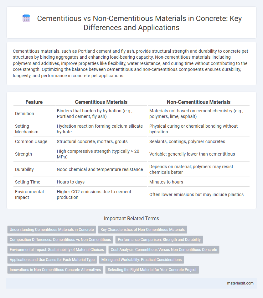 Cementitious vs Non-Cementitious Materials in Concrete: Key Differences and Applications