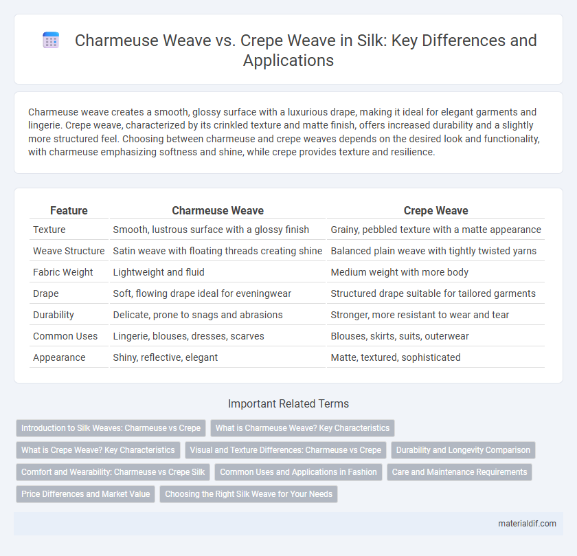Charmeuse Weave vs. Crepe Weave in Silk: Key Differences and Applications