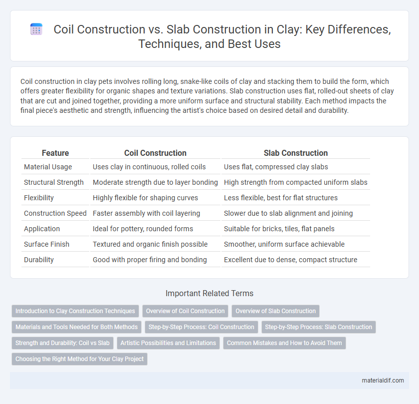 Coil Construction vs. Slab Construction in Clay: Key Differences, Techniques, and Best Uses