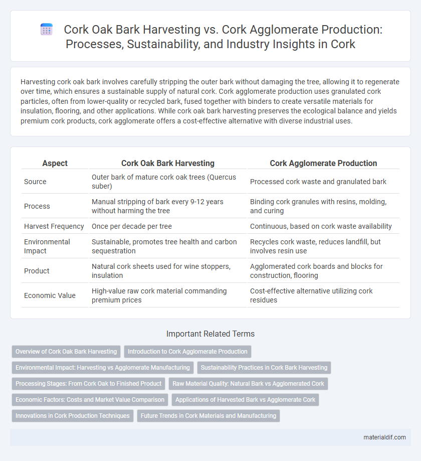 Cork Oak Bark Harvesting vs. Cork Agglomerate Production: Processes, Sustainability, and Industry Insights in Cork