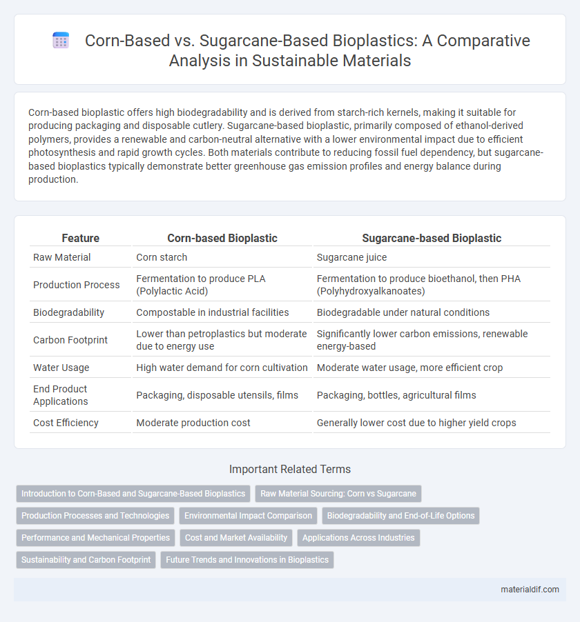 Corn-Based vs. Sugarcane-Based Bioplastics: A Comparative Analysis in Sustainable Materials