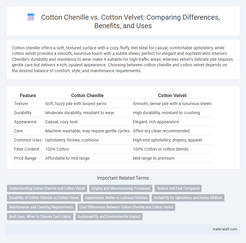 Cotton Chenille vs. Cotton Velvet: Comparing Differences, Benefits, and Uses