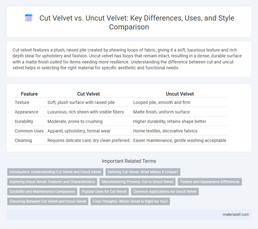 Cut Velvet vs. Uncut Velvet: Key Differences, Uses, and Style Comparison