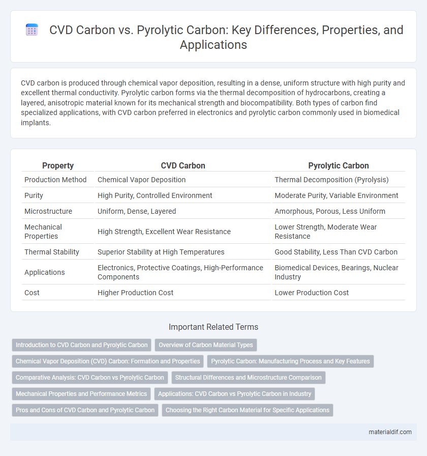 CVD Carbon vs. Pyrolytic Carbon: Key Differences, Properties, and Applications