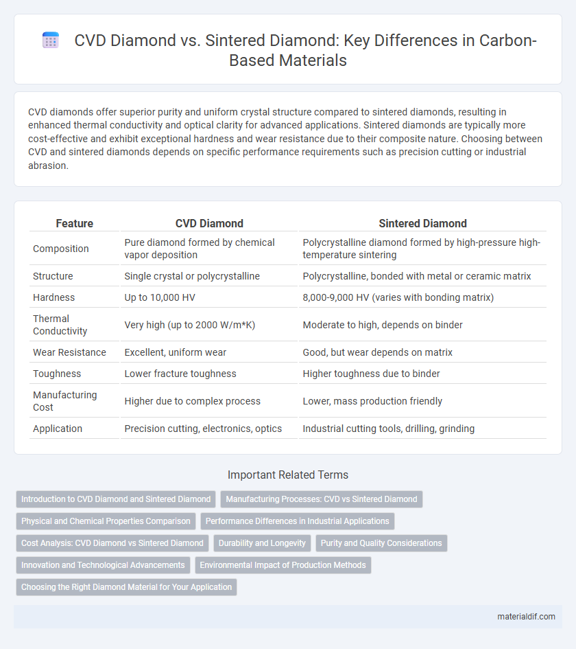 CVD Diamond vs. Sintered Diamond: Key Differences in Carbon-Based Materials