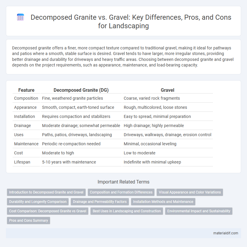 Decomposed Granite vs. Gravel: Key Differences, Pros, and Cons for Landscaping
