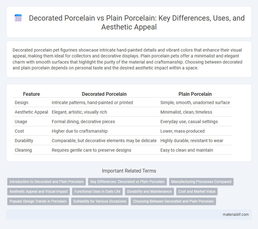 Decorated Porcelain vs Plain Porcelain: Key Differences, Uses, and Aesthetic Appeal