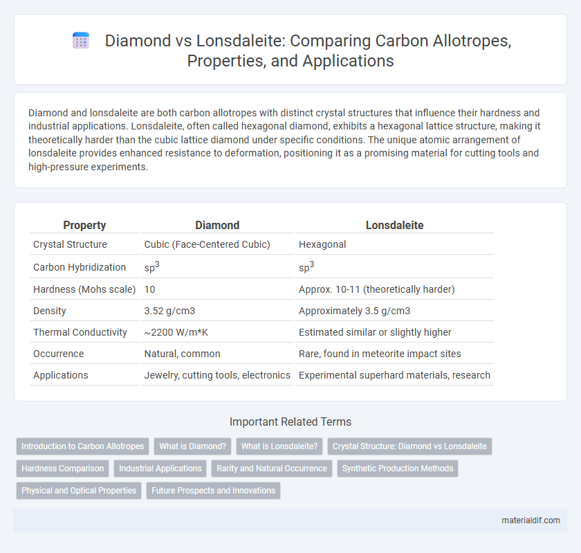Diamond vs Lonsdaleite: Comparing Carbon Allotropes, Properties, and Applications