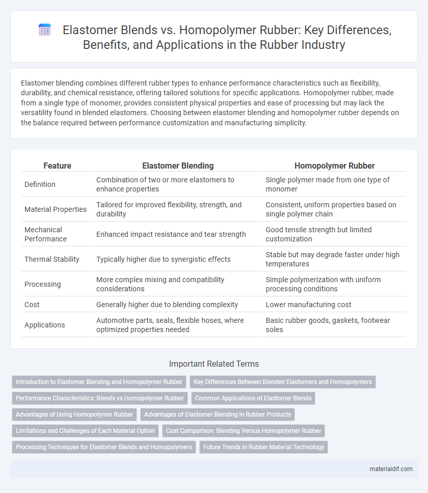 Elastomer Blends vs. Homopolymer Rubber: Key Differences, Benefits, and Applications in the Rubber Industry