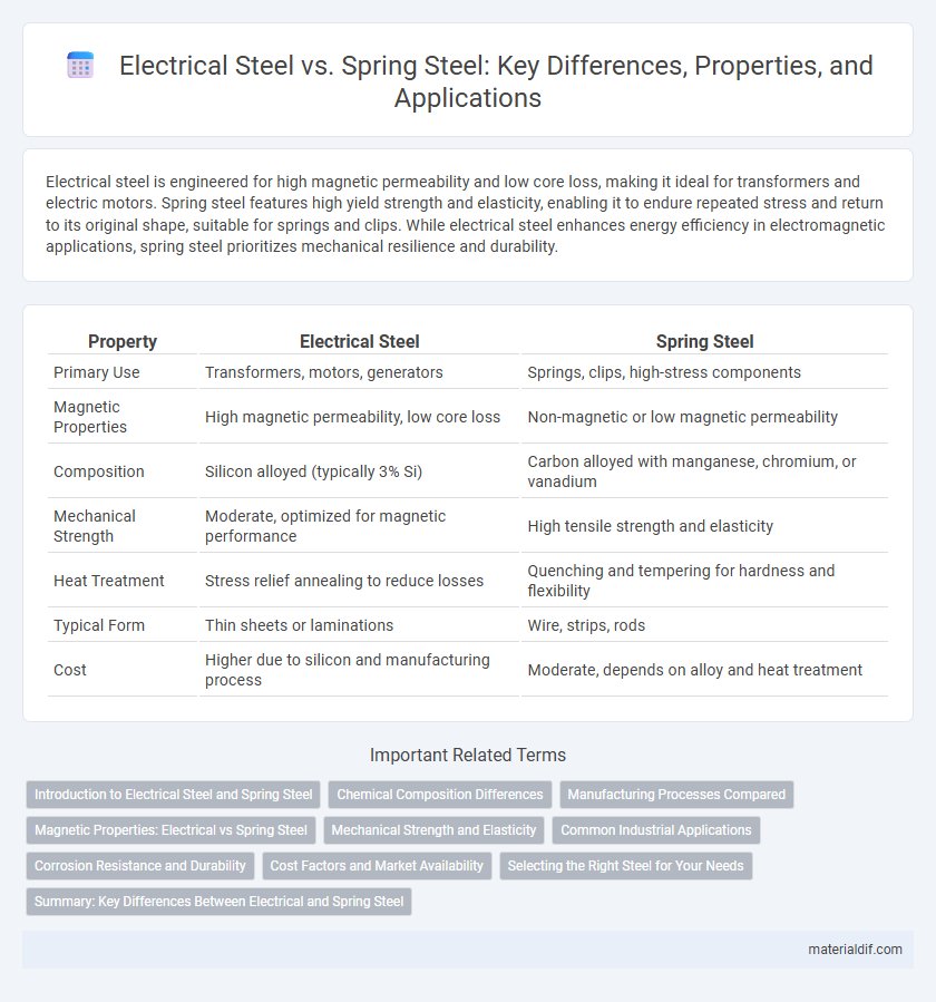 Electrical Steel vs. Spring Steel: Key Differences, Properties, and Applications