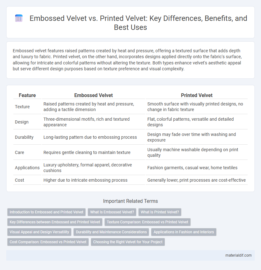 Embossed Velvet vs. Printed Velvet: Key Differences, Benefits, and Best Uses