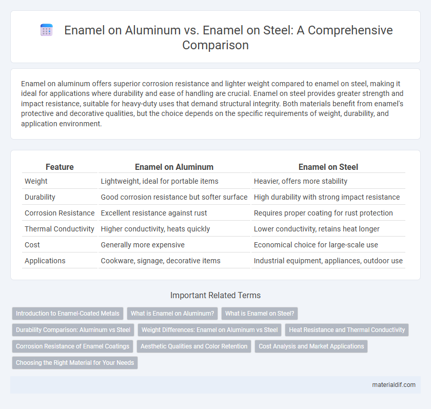 Enamel on Aluminum vs. Enamel on Steel: A Comprehensive Comparison