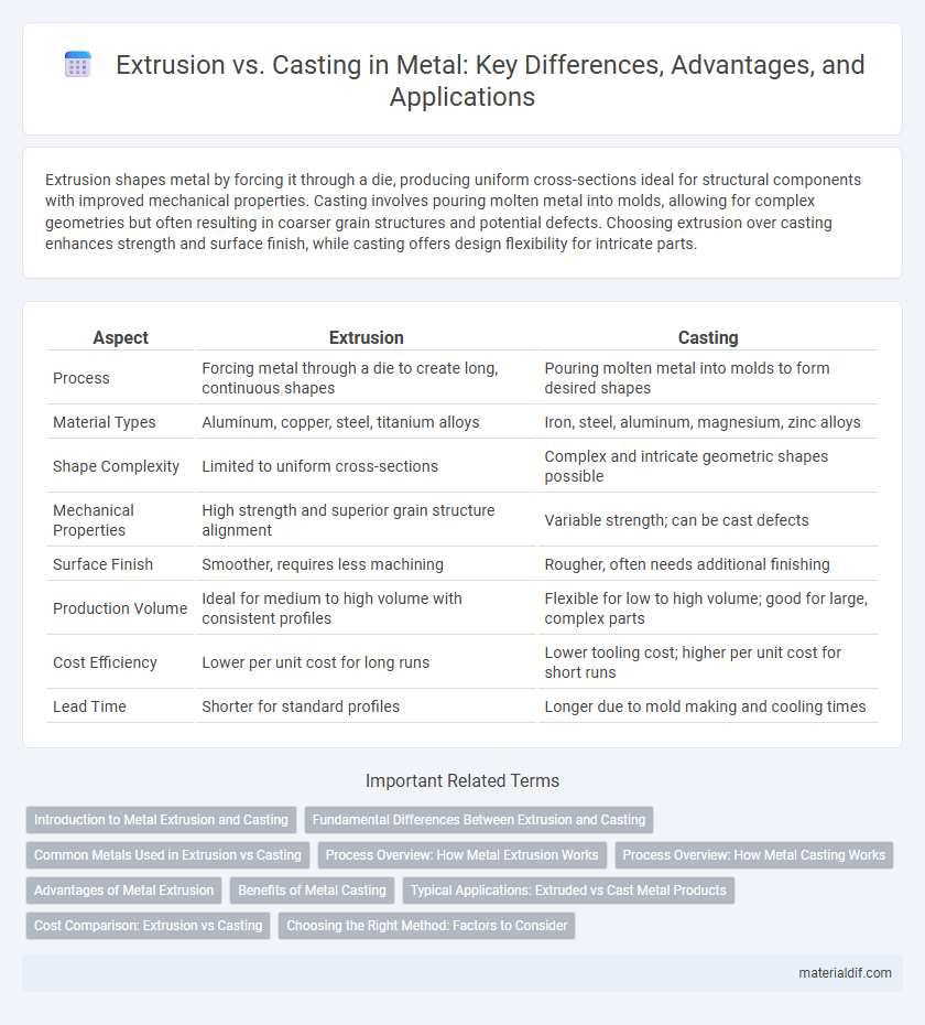 Extrusion vs. Casting in Metal: Key Differences, Advantages, and Applications