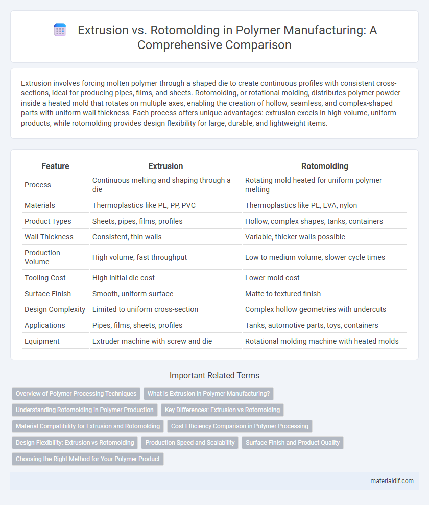 Extrusion vs. Rotomolding in Polymer Manufacturing: A Comprehensive Comparison